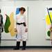 Ewan Lemons, 6, (right) dressed as Obi-Wan Kenobi competes in the costume competition of Star Wars Read Day on Saturday. Ewan won first place in the cutest costume division. Daniel Brenner I AnnArbor.com
